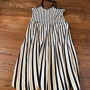A New Day Black and Cream Striped Dress